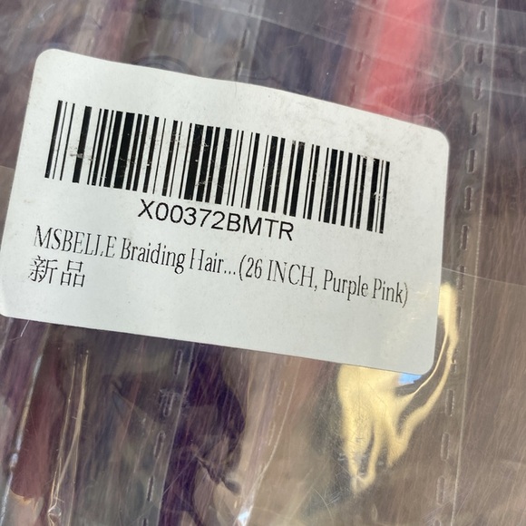 MSBELLE Braiding Pink Purple Braiding Hair 6 Pack Hair Pre stretched - Picture 8 of 8